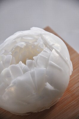 White Peony flower candle. Scented. Unscented - image2